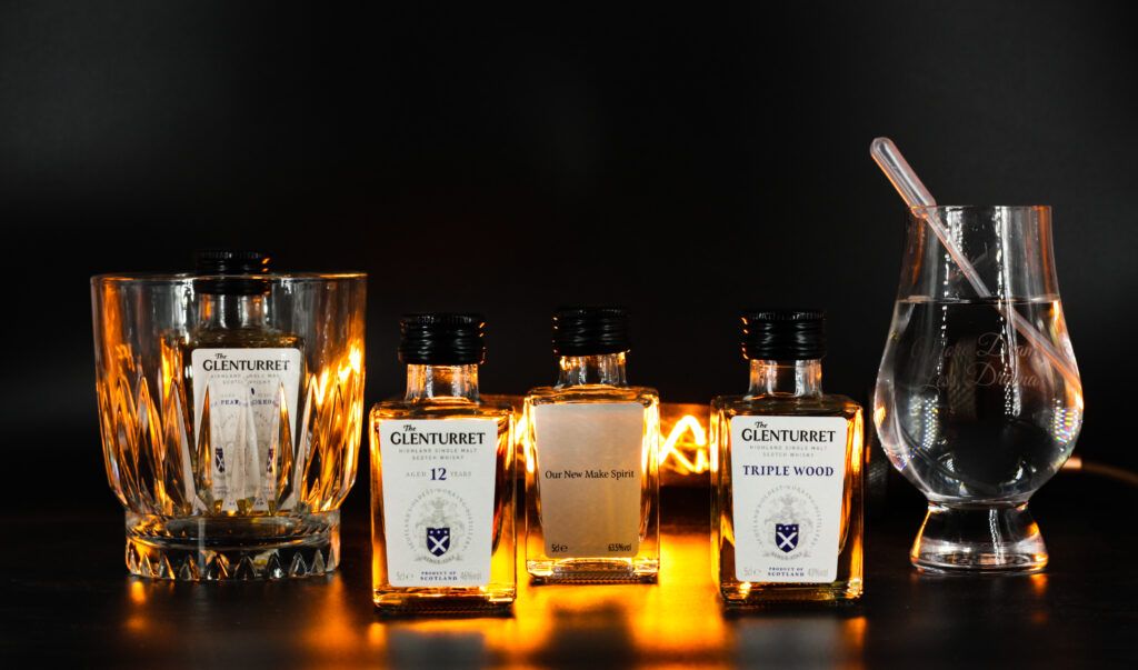 The Glenturret Tweet Tasting's line up.