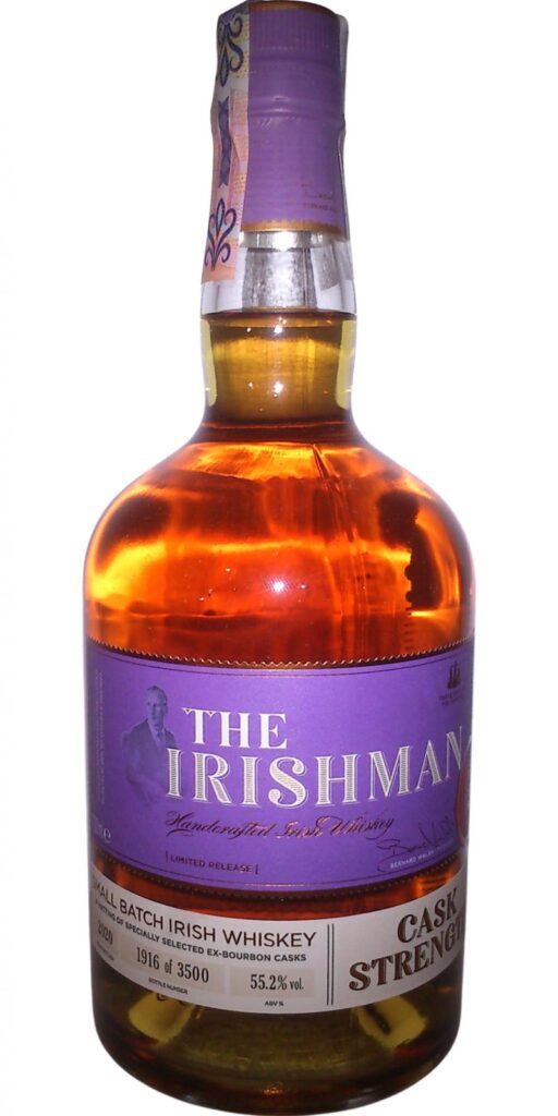 The Irishman Cask Strength 2020, part of the Walsh Whiskey Tweet Tasting 2021