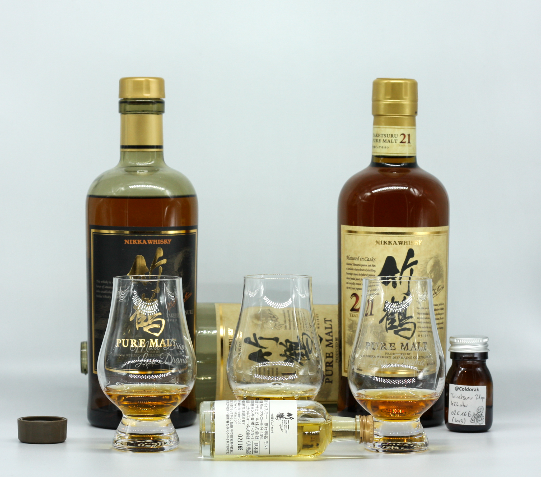 Old and new Nikka Taketsuru NAS and 21-years-old