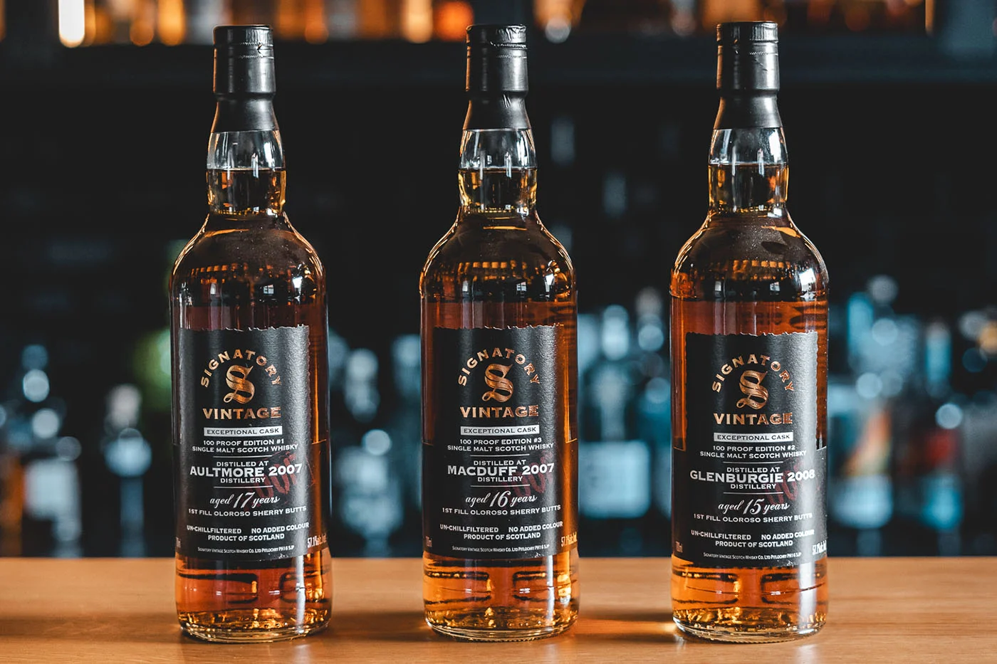 Signatory 100 Proof Exceptional Cask #1, #2 and #3