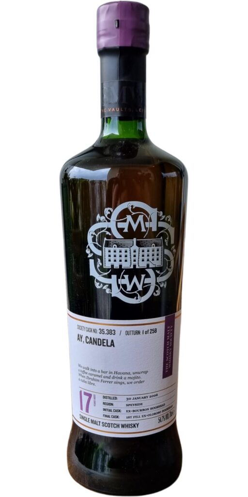 Glen Moray 2006 35.383 Ay, Candela SMWS Scotch Malt Whisky Society