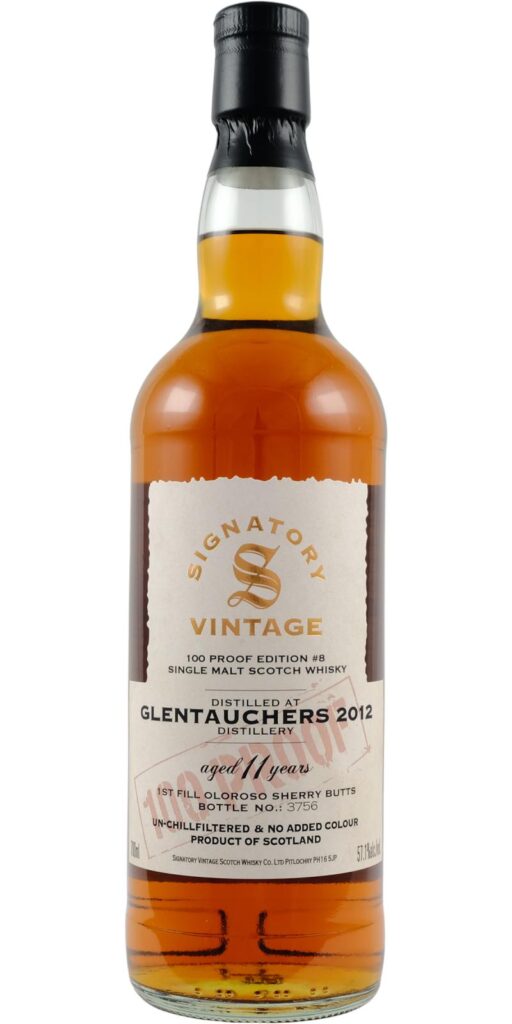 Glentauchers 2012 Signatory Vintage 100 Proof Edition #8 