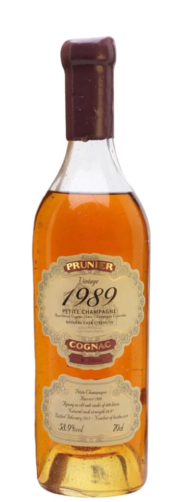 Prunier Vintage 1989 Petite Champagne Cask Strength Cognac