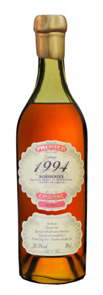 Prunier Vintage 1994 Borderies Cask Strength Cognac