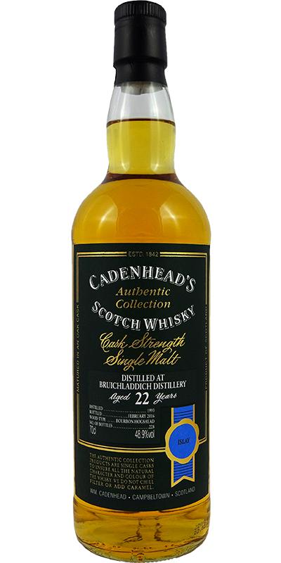 Bruichladdich 1993 22-year-old Cadenhead's (2016)