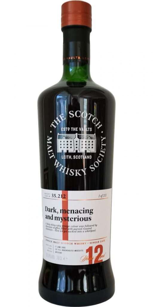 Glen Moray 2005 12-year-old SMWS 35.212 Dark, Menacing and Mysterious (2018)