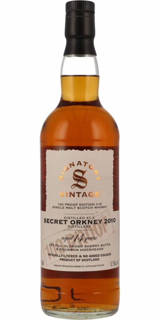 Secret Orkney 2010 100 Proof Edition #15 Signatory Vintage
