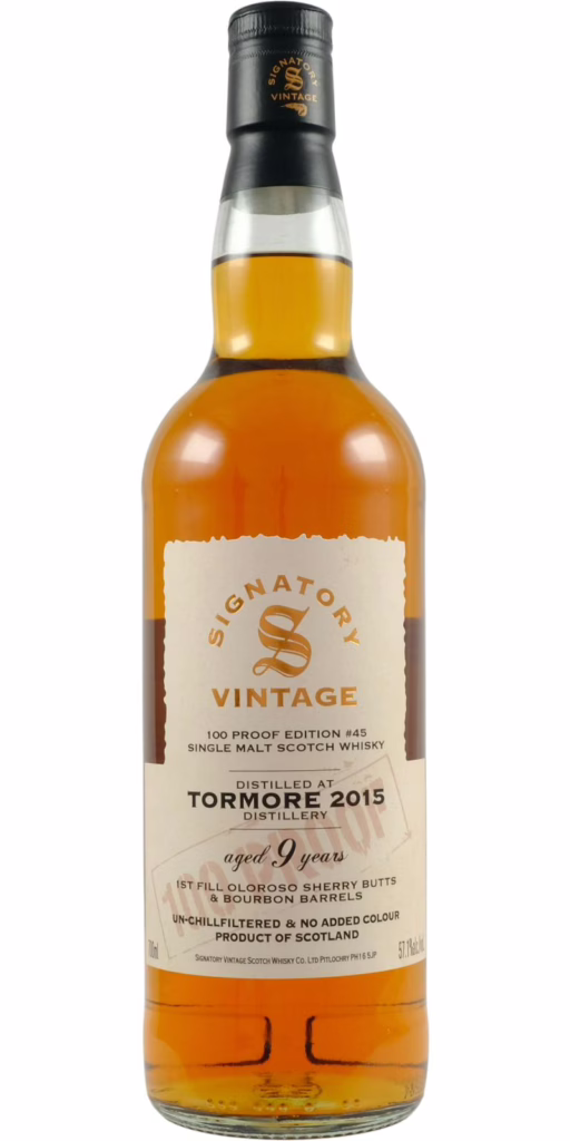 Tormore 2015 100 Proof #45 Signatory Vintage
