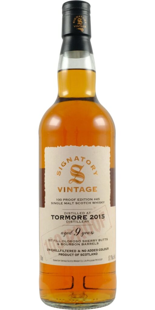 Tormore 2015 100 Proof #45 Signatory Vintage