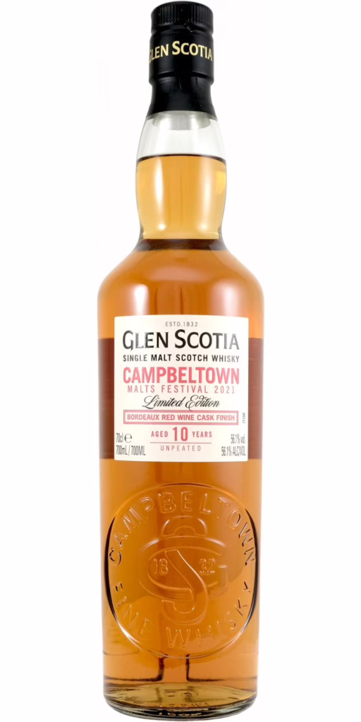 Glen Scotia 10-year-old Bordeaux Red Wine Finish Campbeltown Malts Festival (2021)