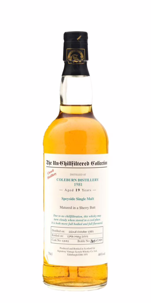 Coleburn 1981 Signatory Vintage cask 1341