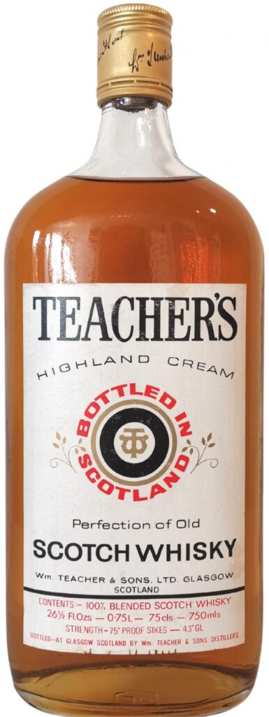 Teacher’s Highland Cream blend (early 1970s)