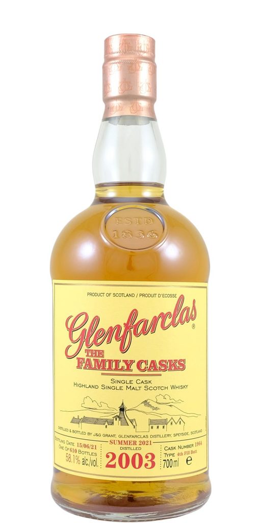 Glenfarclas 2003 Family Casks, matured in a 4th fill Butt.