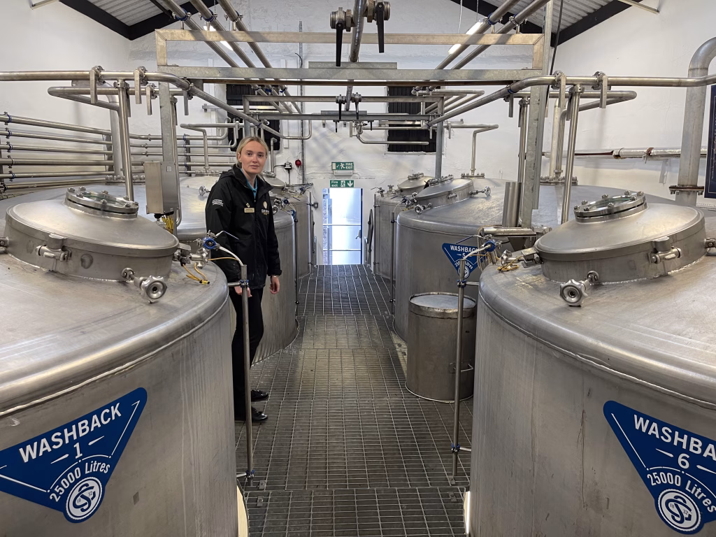 Stainless steel Washbacks at Glen Scotia Distillery