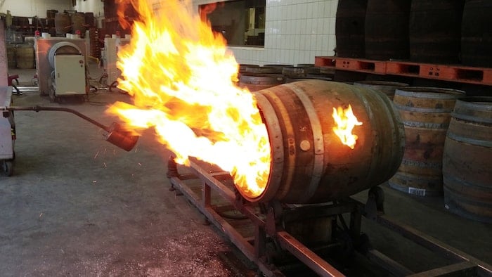 A cask being recharred at Kavalan